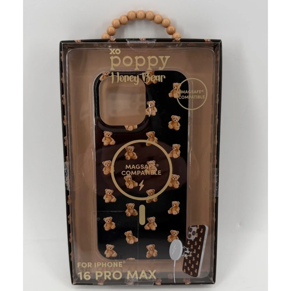 XO Poppy Honey Bear iPhone 16 Pro Max MagSafe Phone Case New